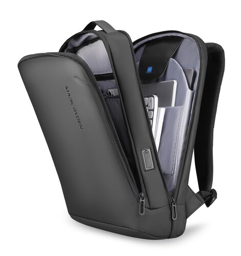 Mochila Mark Ryden. Bolsillo antirrobo con correas acolchadas. Repelente al agua Oxford. Para laptop de 15.6 a 17 Con puerto USB. Modelo 9008