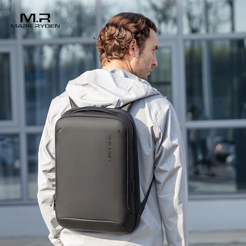 Mochila Mark Ryden. Bolsillo antirrobo con correas acolchadas. Repelente al agua Oxford. Para laptop de 15.6 a 17 Con puerto USB. Modelo 9008