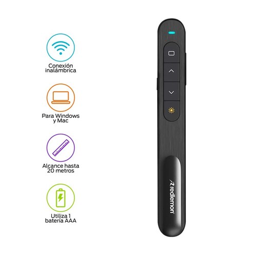 Presentador Inalámbrico para Diapositivas Conexión USB Redlemon