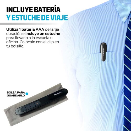 Presentador Inalámbrico para Diapositivas Conexión USB Redlemon