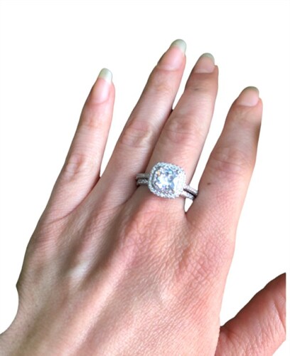 Juego Anillo Solitario Princesa y Churumbela Circonia
