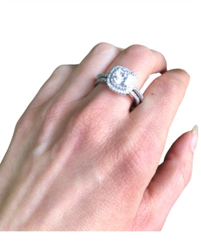 Juego Anillo Solitario Princesa y Churumbela Circonia
