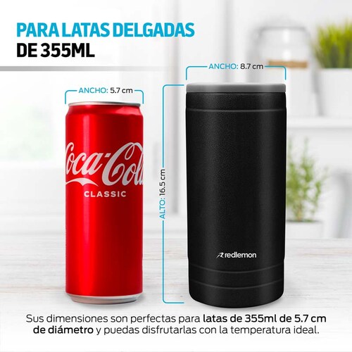 Enfriador de Cerveza y Latas Acero Inoxidable 355ml 2 Piezas Redlemon