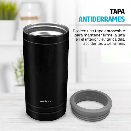 Enfriador de Cerveza y Latas Acero Inoxidable 355ml 2 Piezas Redlemon