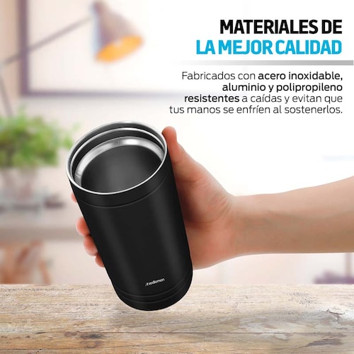 Enfriador de Cerveza y Latas Acero Inoxidable 355ml 2 Piezas Redlemon