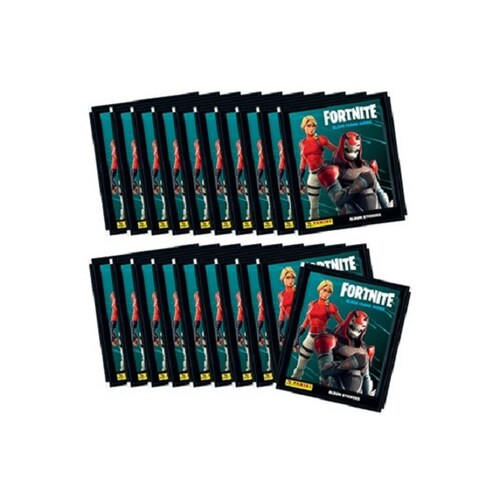 50 Sobres del álbum Fortnite Black Frames Series oficial de Panini