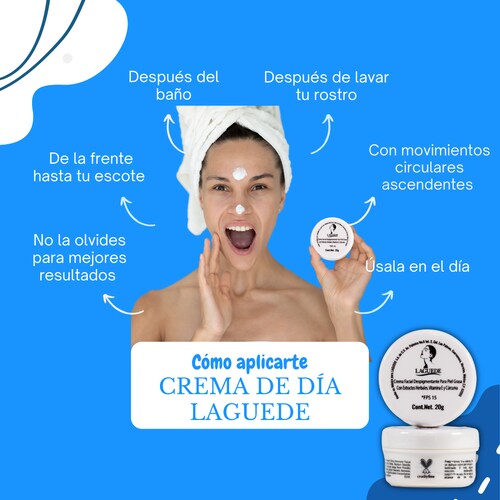 Crema Despigmentante + Aclarante + Anti-edad 20g 3 piezas Piel Mixta/Grasa Laguede