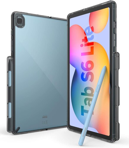 Funda para Galaxy Tab S6 Lite Ringke Fusion Kicstand Smoke Black