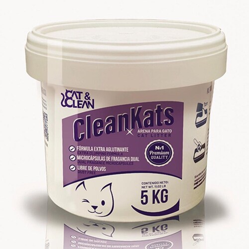 Arena Para Gato Premium Cubeta 5kg Super Absorbente