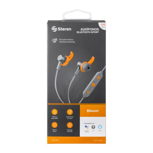 Audífonos Bluetooth Sport con sujeción de imán In Ear Resistentes al Sudor AUD-7005