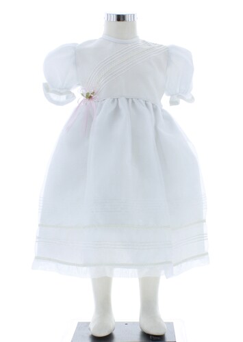Vestido Bautizo Niña tipo Bata 2813 1 a 4 Años.