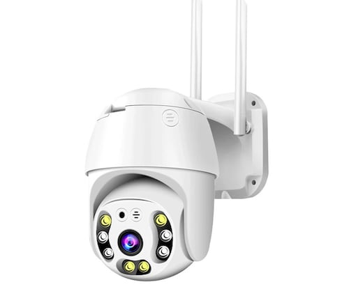 Cámara De Seguridad Wifi N8-200w Luz Led Ip Resiste Lluvia Para Exteriores Con Movimiento 360'' Ns Tech