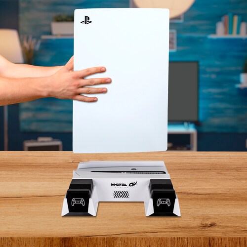 Base de Carga Dual y Sistema de enfríamiento para Play Station 5 IMMORTAL GAMING