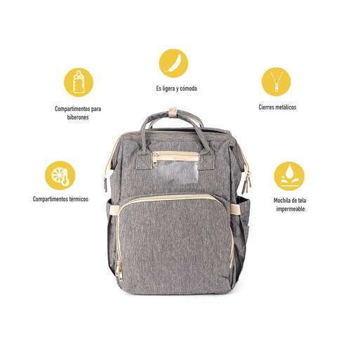 Mochila Pañalera y Cambiador para Bebé