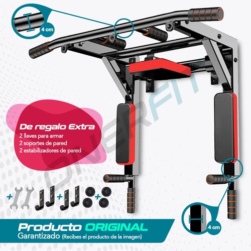 Barra de pared Onerfit ProMax color negro Para gimnasio y hogar