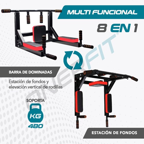 Barra de pared Onerfit ProMax color negro Para gimnasio y hogar