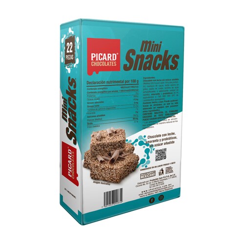 Mini Snacks Amaranto Chocolate Sin Azúcar 330g Picard 22pz