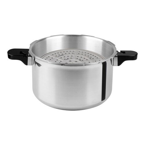 Olla de Presión Express Ekco de 11 litros Color Plata, Hecha 100% de Aluminio Con 6 Sistemas de Seguridad