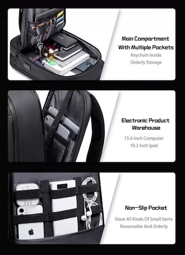 Mochila para laptop 15.6" Arctic Hunter correas acolchadas y material repelente al agua Oxford Modelo AH-B00443