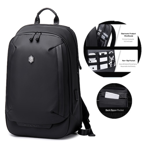 Mochila para laptop 15.6" Arctic Hunter correas acolchadas y material repelente al agua Oxford Modelo AH-B00443