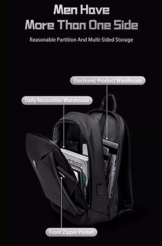 Mochila para laptop 15.6" Arctic Hunter correas acolchadas y material repelente al agua Oxford Modelo AH-B00443