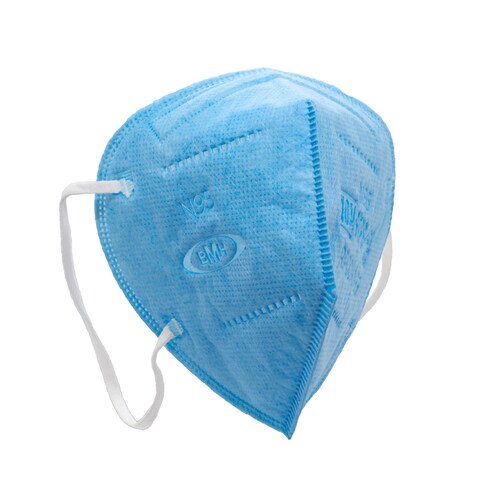 Cubrebocas KN95 / N95 Grado Médico Certificado 5 Capas de Protección Color Celeste 100pz