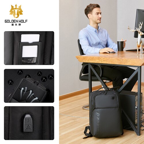  Mochila para laptop 15.6" y iPad o Tablet de 12.9" Arctic Hunter correas acolchadas y material repelente al agua Oxford Modelo AH-GB00399
