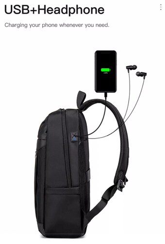 Mochila para laptop 15.6" Arctic Hunter correas acolchadas y material repelente al agua Oxford Modelo AH-GB00400
