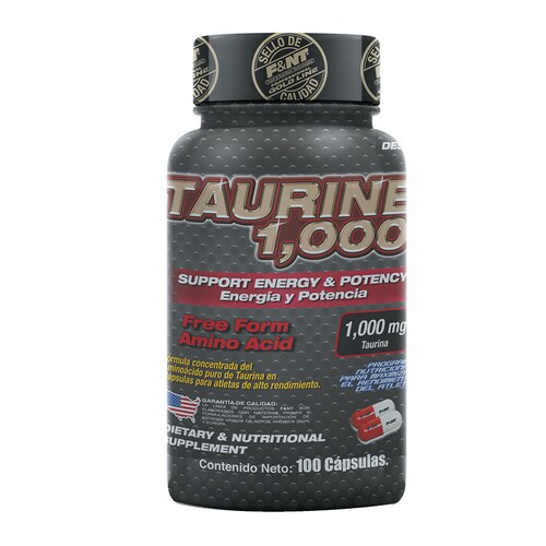 Taurine 1,000: Fórmula De Taurina Pura En Cápsula F&nt