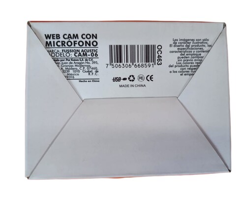 Cámara Webcam Fussion CAM-06 With Microphone 480P END1
