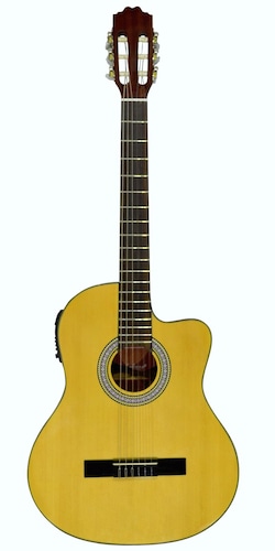 Guitarra Electroacústica de Caoba Cuerdas de Nylon La Sevillana UN-3CEQ