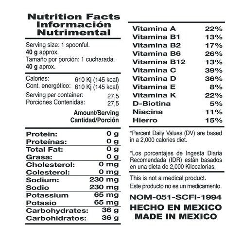 Sport Drink 1,100 Gr: Electrolitos Energía Hidratos Sabor limón F&nt