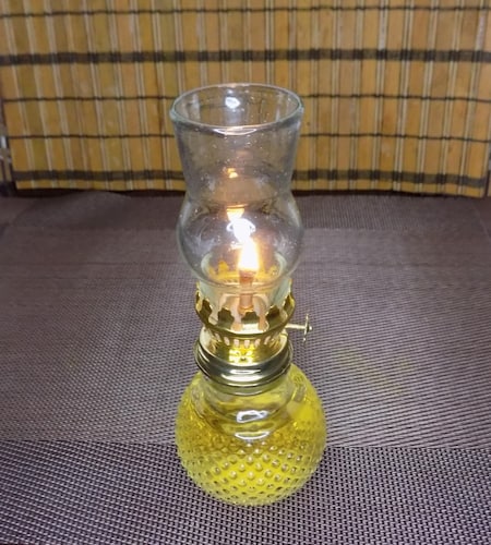 Quinqué Lámpara Clásica Vintage de Aceite Modelo Murano 16cm