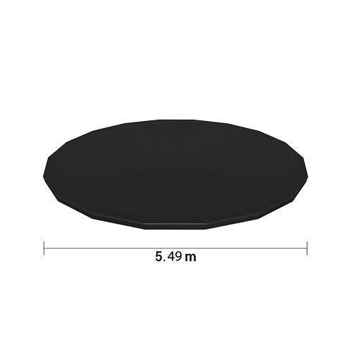 Cubierta Cobertor Para Alberca /Piscina Circular Negra 5.49 M 