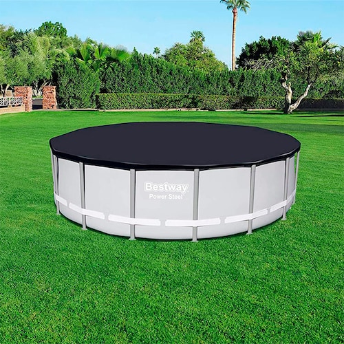 Cubierta Cobertor Para Piscina Alberca Circular 4.88 M Negro