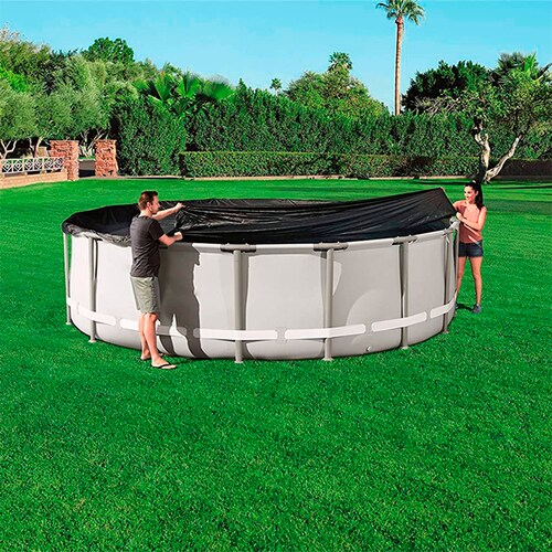 Cubierta Cobertor Para Piscina Alberca Circular 4.88 M Negro