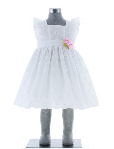Vestido Niña Pequeña Blanco 2833 1 a 5 Años.