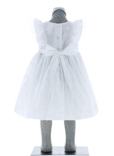 Vestido Niña Pequeña Blanco 2833 1 a 5 Años.