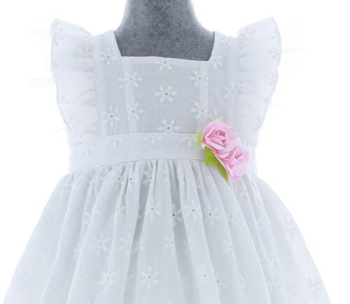 Vestido Niña Pequeña Blanco 2833 1 a 5 Años.