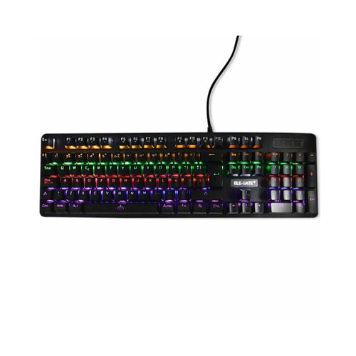 Teclado Gamer Mecánico Ele-Gate TC17 Color Negro Con Luz Rgb