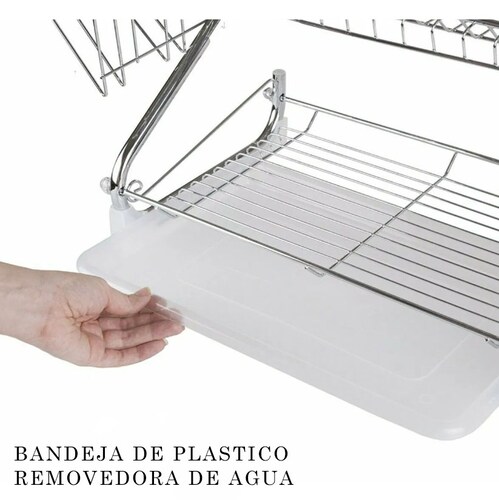 Escurridor Organizador Trastes Platos Aleación de Acero Inoxidable .