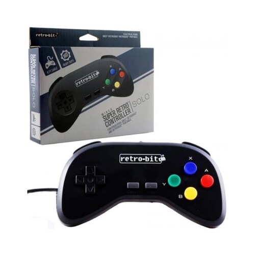 Control Para Super Nintendo Generico Color Negro