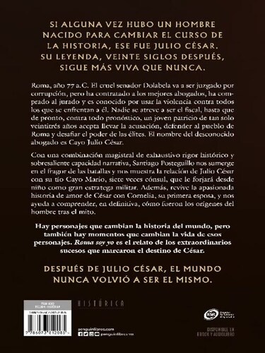 Roma soy Yo Autor Santiago Posteguillo 