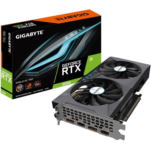 Tarjeta De Video Nvidia GIGABYTE RTX 3060 EAGLE OC 12G REV 2.0 GeForce 12GB GDDR6 GV-N3060EAGLE OC-12GD R2