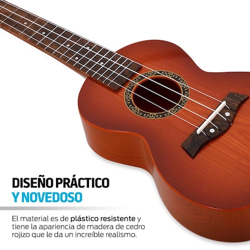 Ukulele para Adultos y Niños de 24.5 pulg. con Correa Ajustable Redlemon