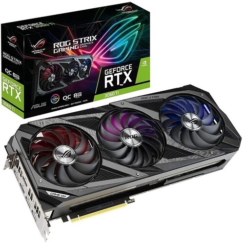Tarjeta De Video Nvidia Asus ROG Strix RTX 3060 Ti OC 8GB GDDR6 GeForce ROG-STRIX-RTX3060TI-O8G-V2-GAMING