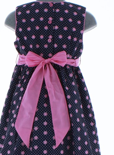Vestido Niña Azul Floreado 2846 1 a 10 años.