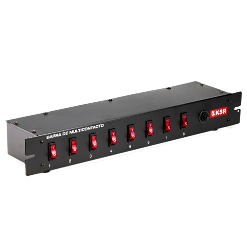 Barra Switchera 8 Multicontactos Para Rack O Uso Lineal