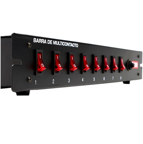 Barra Switchera 8 Multicontactos Para Rack O Uso Lineal