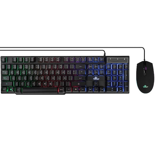 Kit Teclado Y Mouse YeYian PHOENIX 2001 NL Retroiluminado LED USB Gaming YKP-20705.